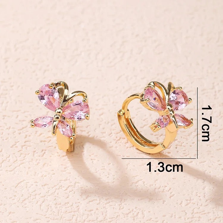 Butterfly Earrings white