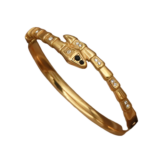 Mira 18k gold snake bangle