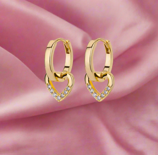 Aurora heart earrings