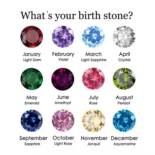 Birth stone personalised necklace