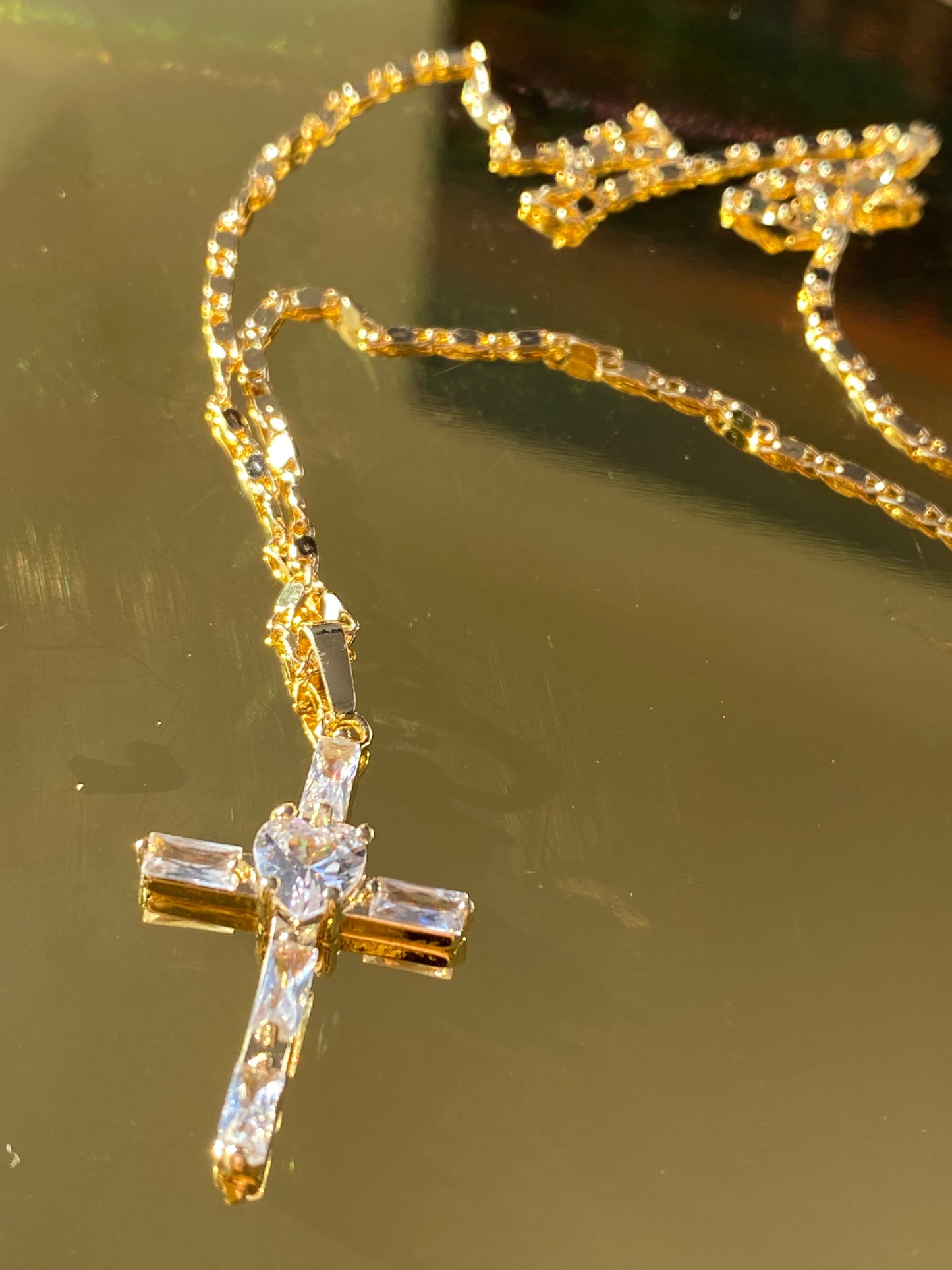 Cross earrings and necklaces