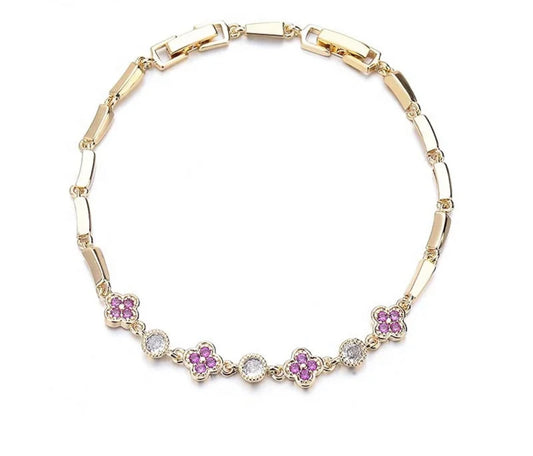 Bracelet Pink Majestic Clover