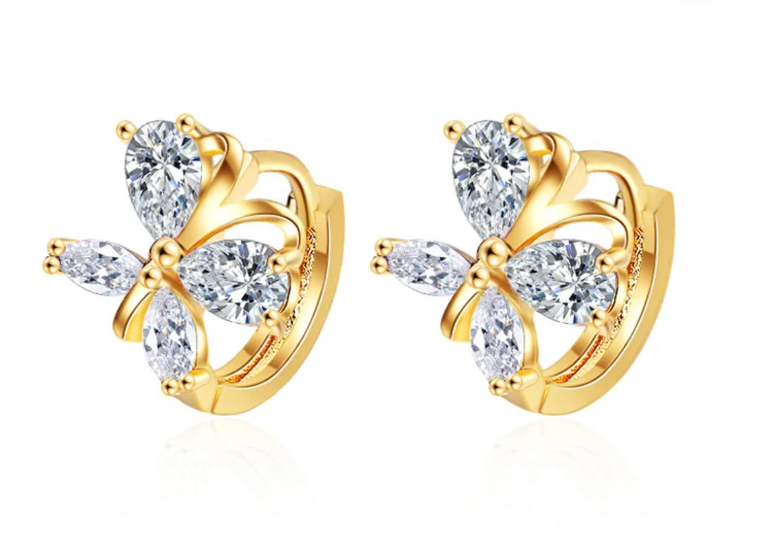 Butterfly Earrings white