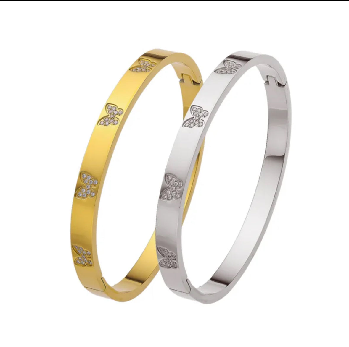 Alora butterfly bangle 18k