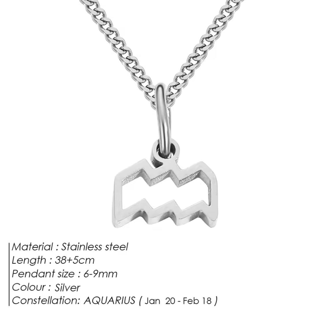 Gold Zodiac signs personalised necklace