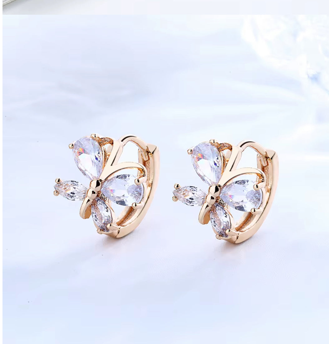 Butterfly Earrings white