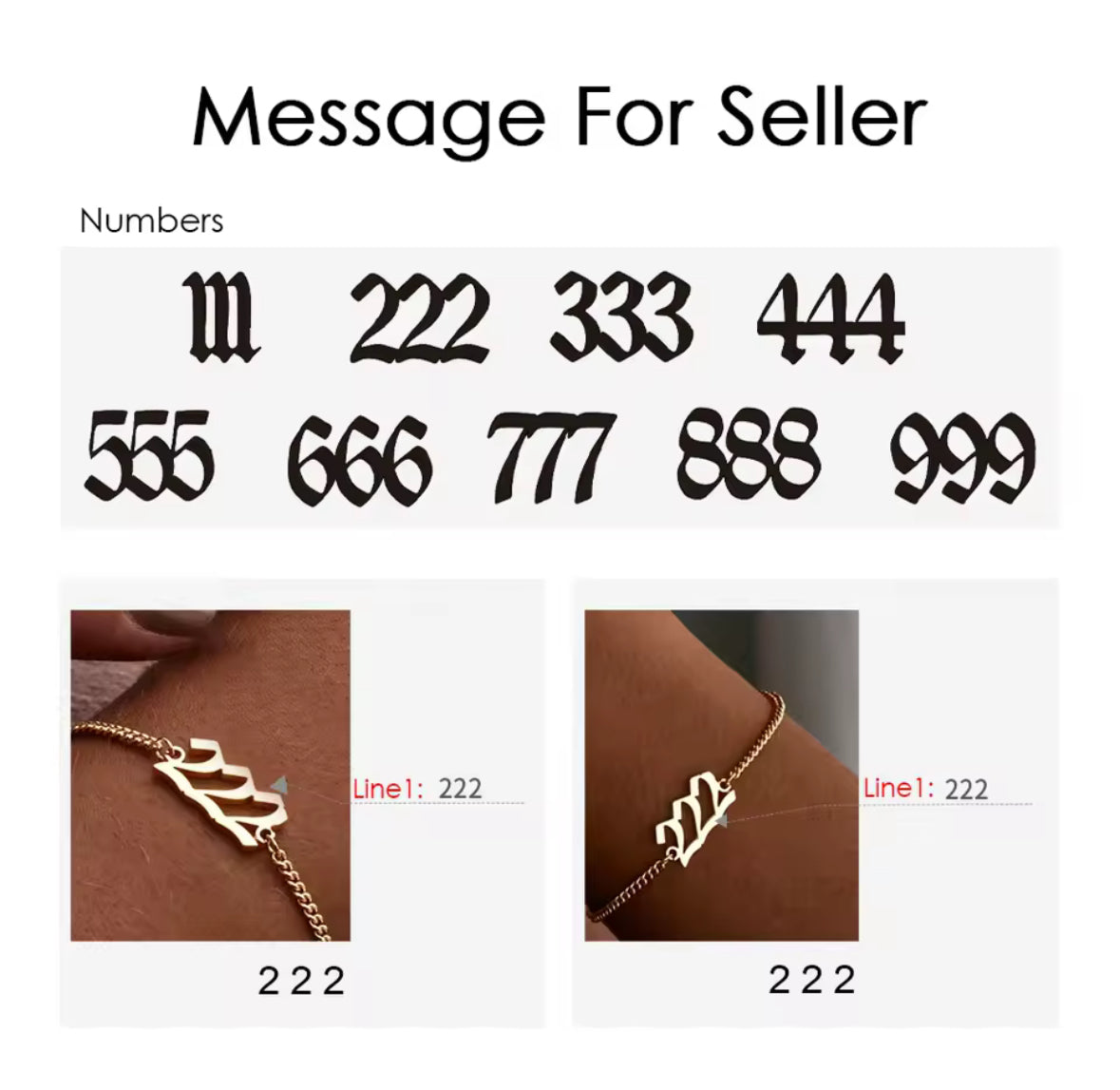 Angel number personalised bracelet 11:11