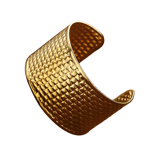 Moana chunky 18k gold bangle